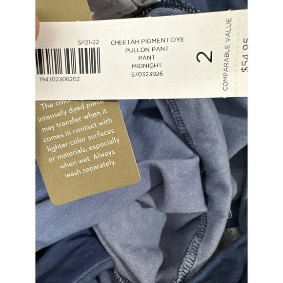 NWT Chico's Cheetah pigment dye blue longe pants size L/12 - Picture 8 of 11